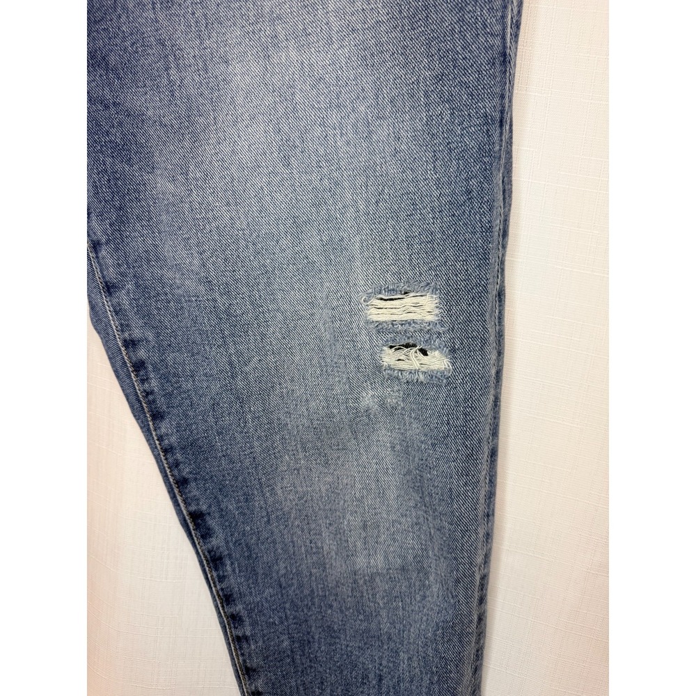 Vervet VT1151 High Rise Distressed Mom Jeans Raw Hem 100% Cotton Denim Womens 29 - Picture 6 of 9